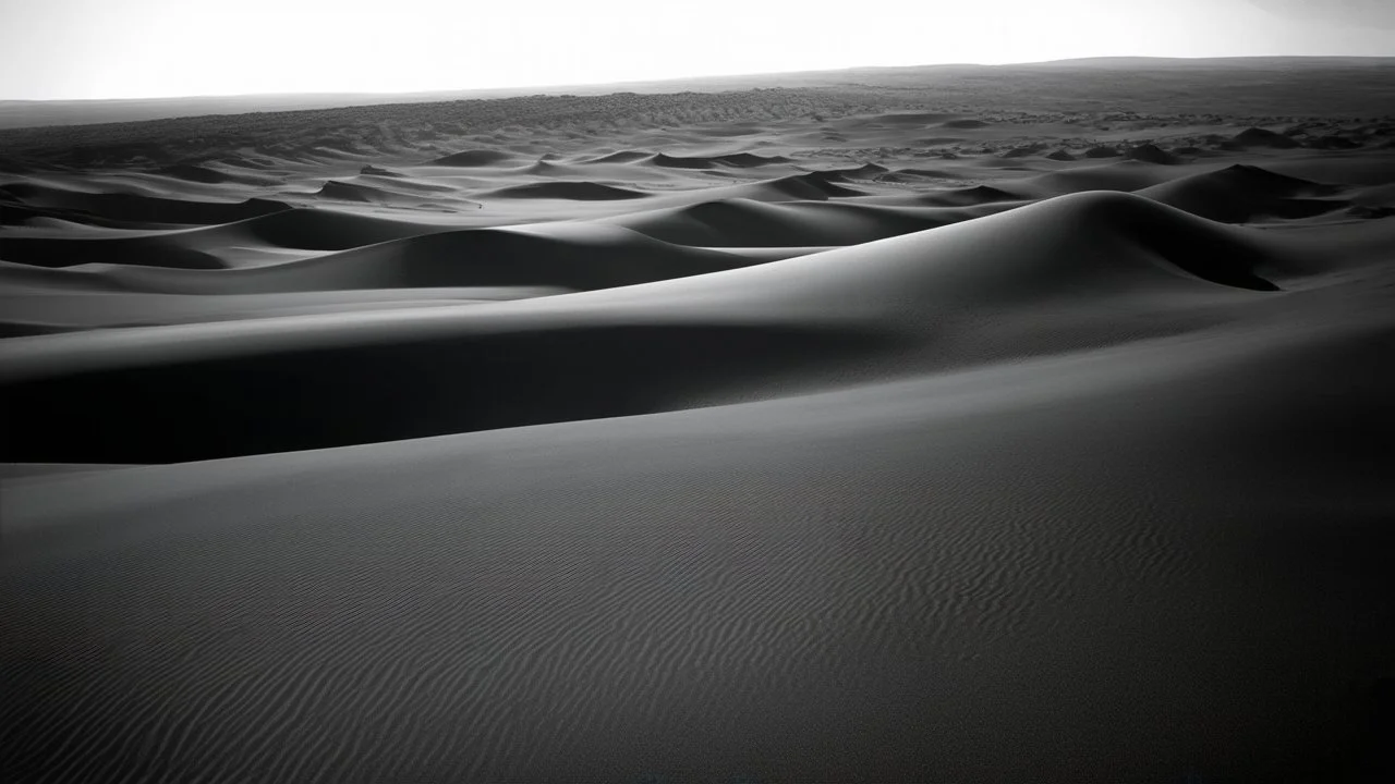 A desert where the shadows of travelers take on a life of their own and can interact with them. The black sand dunes are constantly moving, and the desert is said to hide ancient buried cities and creatures that live only in the shadows.