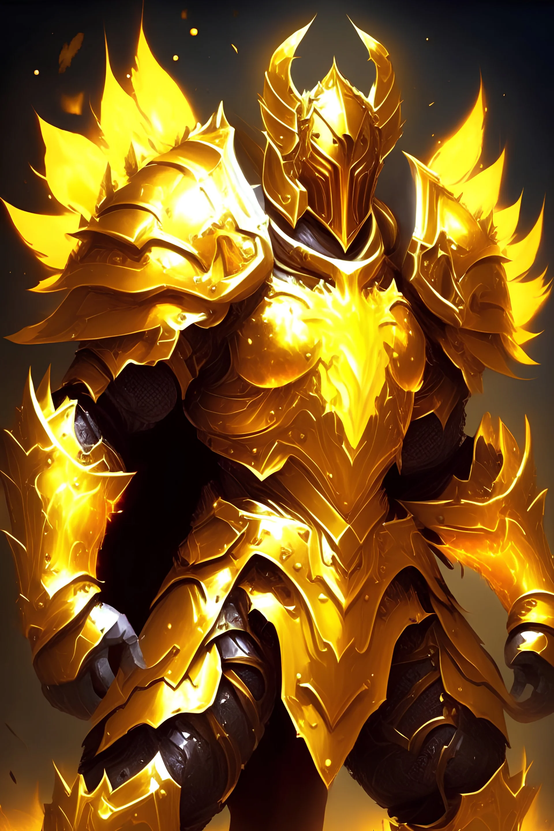 medival paladin golden energy monster infernal