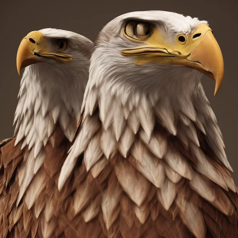 homme portrait avec tête aigle style aborigène