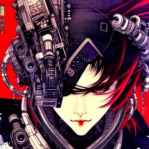 beautiful cyberpunk girl, hyper detailed, hyperdetailed, intricately detailed, illustration by <Katsushika Hokusai> <Yoji Shinkawa>,