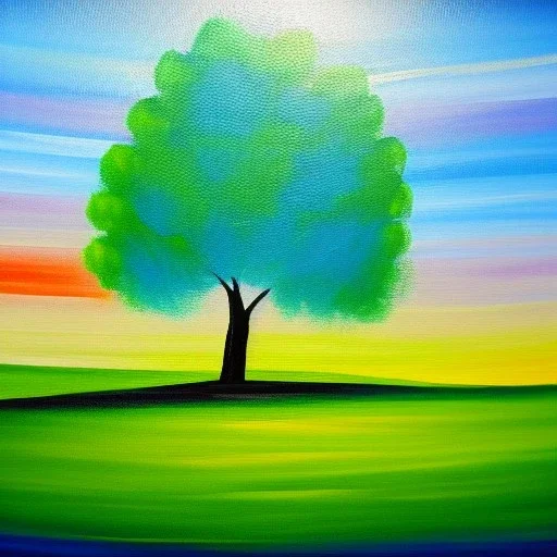 landscape tree painting abstract