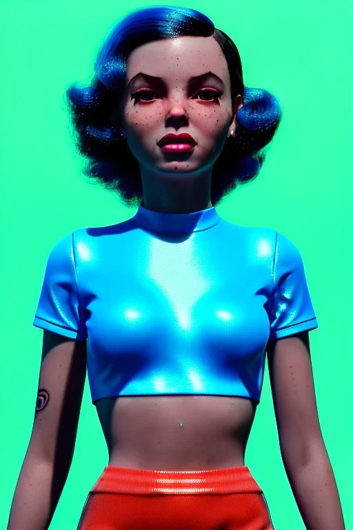 Portrait, young Ava garner pin-up, clean face, natural busty, retro futuristic style, glow eyes, cinematic, Ultra realistic, jimmy marble artist style, wide angle view, soft color, highly detailed, unreal engine 5, ray tracing, RTX, lumen lighting, ultra detail, volumetric lighting, 3d, finely drawn, high definition.