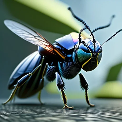 Ultra realistic wasp. epic, highly detailed, concept art, unreal engine 5, god rays, ray tracing, RTX, lumen lighting, ultra detail, volumetric lighting, 3d, finely drawn, high definition, high resolution.