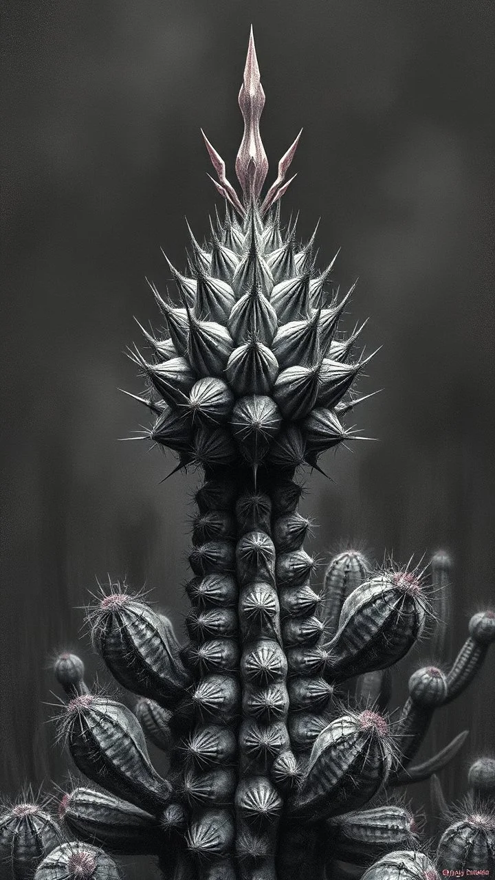 Busch painting style nightmare, by Daniel Merriam, by Albrecht Altdorfer, surreal, abstract, cactus growing Modifiers: fantasy intricate very attractive beautiful Unreal Engine hdr cinematic postprocessing pencil sketch black ink Craig Rutkowski more Magic Prompt A surreal of a hypercomplex cactus sylph with a perfectly symmetrical , featuring sharp,and impossibly soft skin