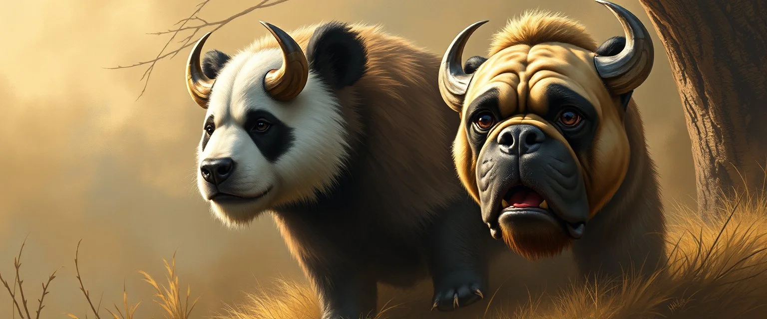 panda dog bison boxer orc