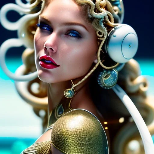 Render Complete: Portrait of cyborg medusa, close-up, carved in marble,,beautiful full woman, frolicking in water, gorgeous blonde woman, beach, detailed eyes, gorgeous face, coy smile, symmetrical, Taylor Swift, smooth, sharp focus, cinematic composition, ultra realistic, photoshoot, cinematic lighting, hdr, photorealistic Steps: 60, Sampler: k_heun, CFG scale: 7.5, Seed: 4018578030; Stats: Took 200.9s total (22.32s per image) Peak memory usage: 8181 MiB / 8192 MiB / 99.861%