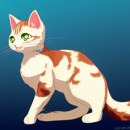 tabby cat animal, anime, ultra-detailed, white background, HD design by makoto shinkai, Granblue Fantasy