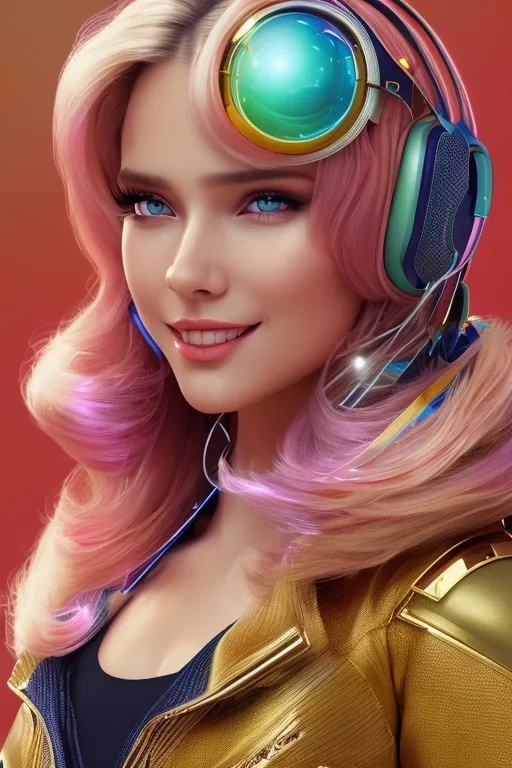 sexy, beautiful,smiling, young blond woman, detailed gorgeous face, vaporwave aesthetic, synthwave, colorful, psychedelic, artstation, concept art, smooth, extremely sharp detail, finely tuned detail, ultra high definition, 8 k, unreal engine 5, ultra sharp focus, illustration, art by artgerm, Kagura Water Lily, prez.artai Celeste