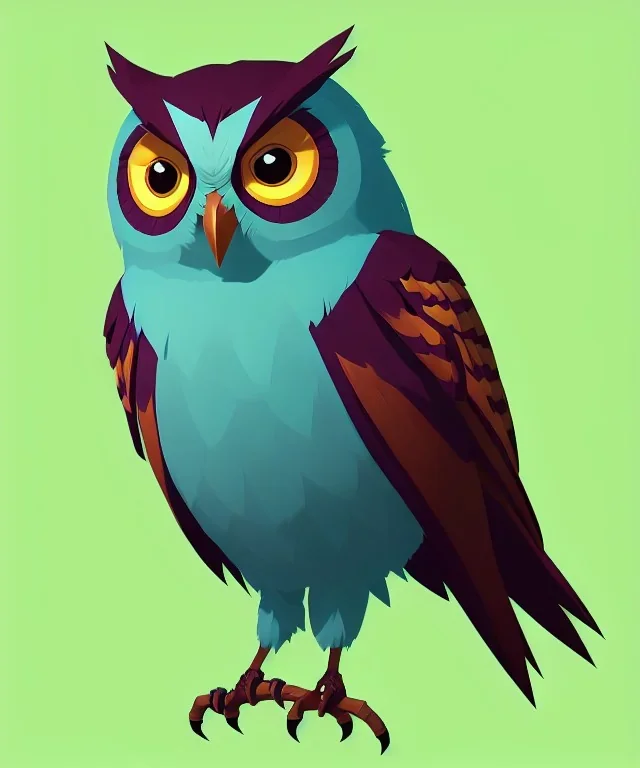 cute, full body owl