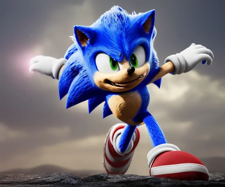 sonic the hedgehog in lightning storm