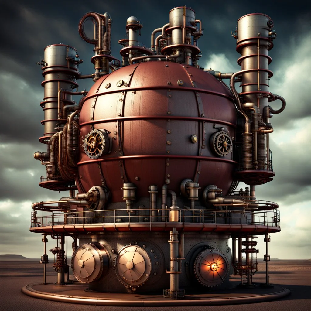 Steampunk nuclear reactor.