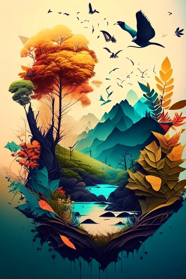 graphic design of nature background