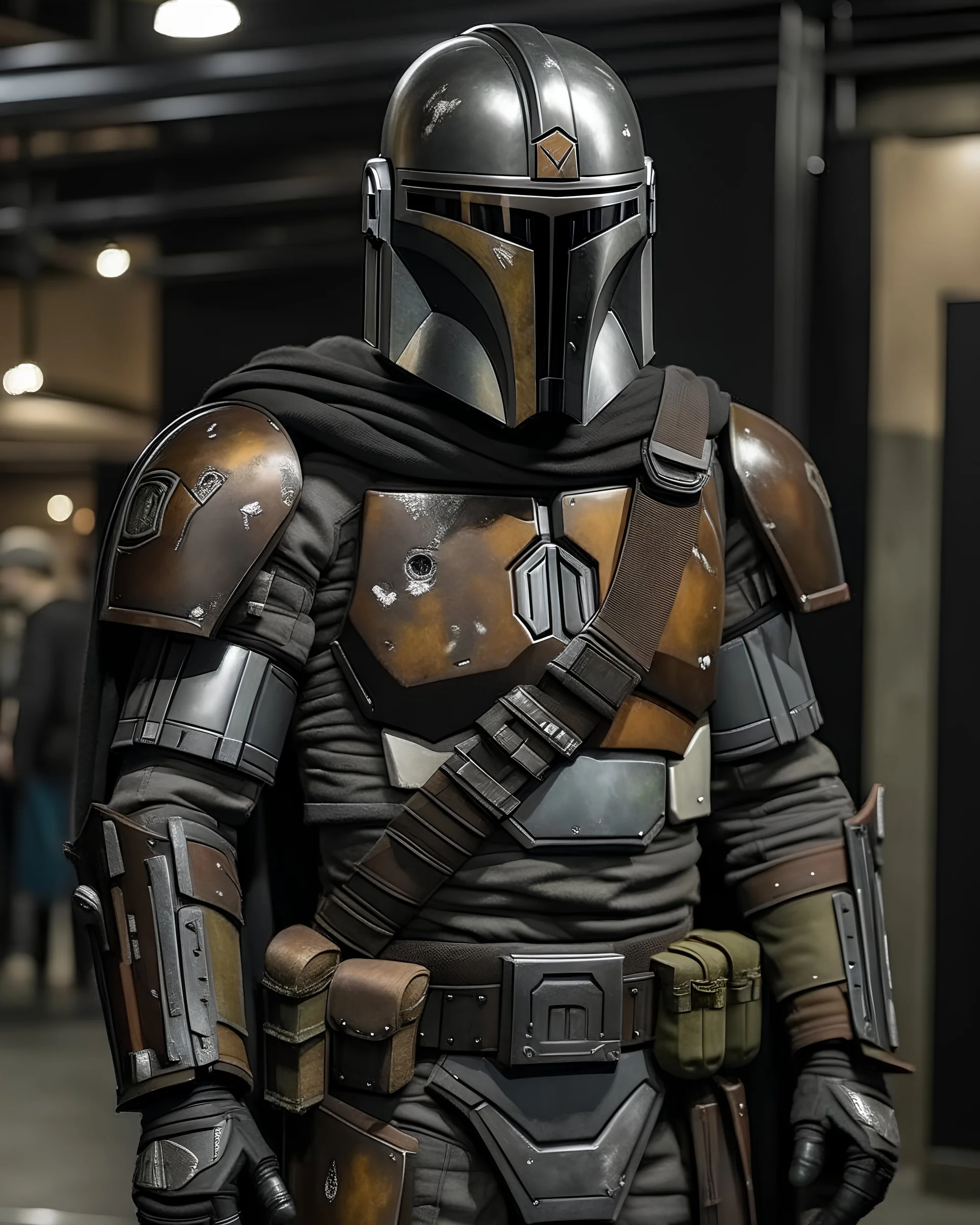 full-body, Dathomirian, wearing Mandalorian armour