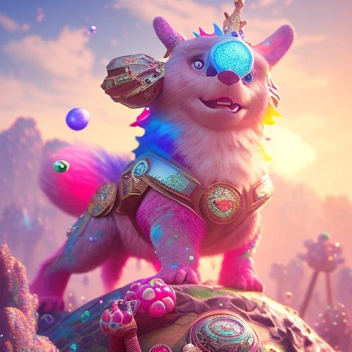 turquoise and pink landsacape with multicolored crystals falling from the sky, full of details, smooth, bright sunshine，soft light atmosphere, light effect，vaporwave colorful, concept art, smooth, extremely sharp detail, finely tuned detail, ultra high definition, 8 k, unreal engine 5, ultra sharp focus