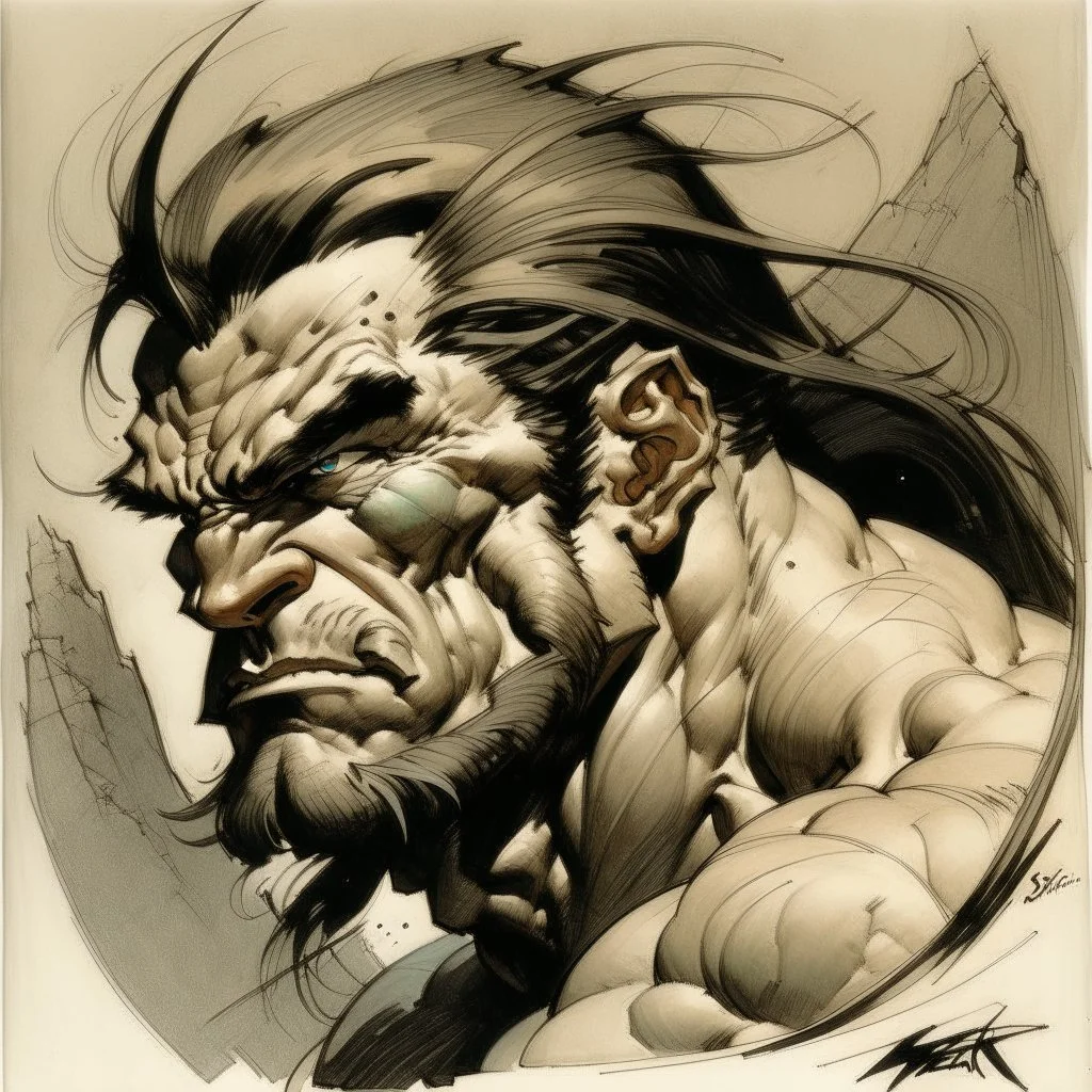 face muscles Frazetta