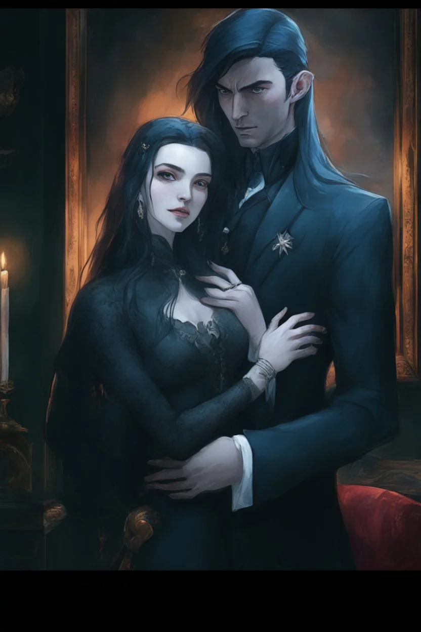 Strahd Von Zarovich and his wife Selene