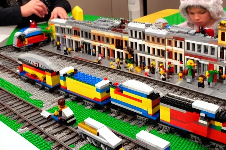 Train lego in Italian Metropolis lego