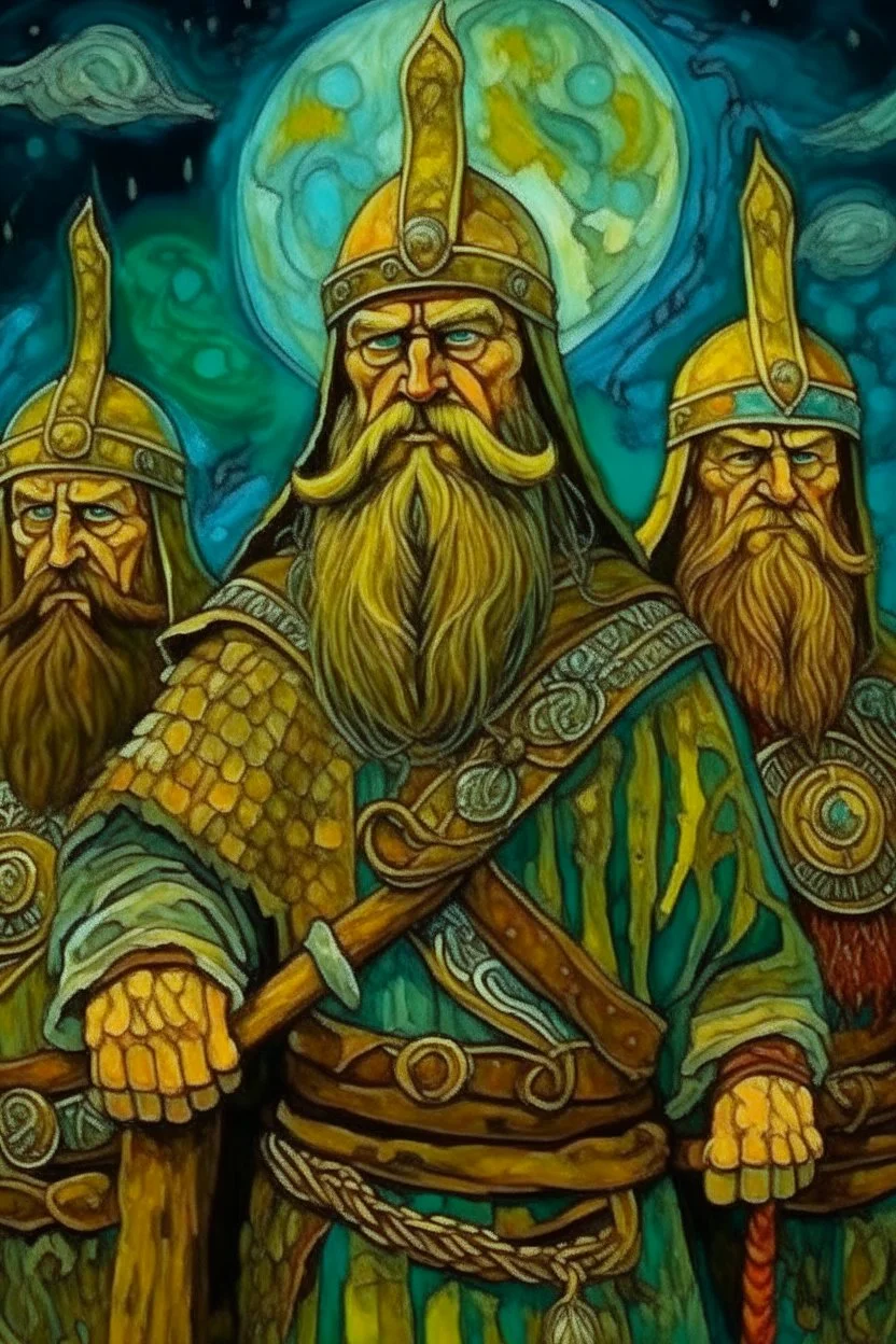 As Viking warriors by Van Gogh