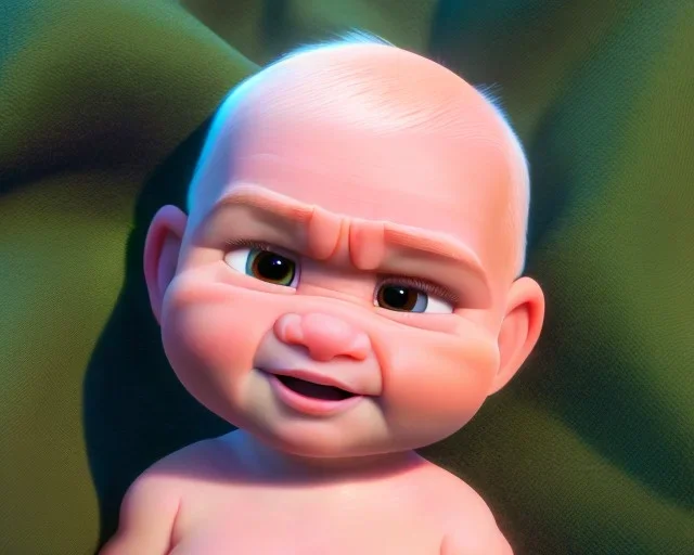 baby krillin, natural environment, photojournalism, hyper detailed, hyper realism, pixar character, sweet and gentle, friendly,