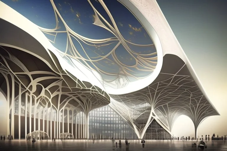 Worlds best building design for a an airport. Unique and brilliant architectural design similar to Taj mahal.