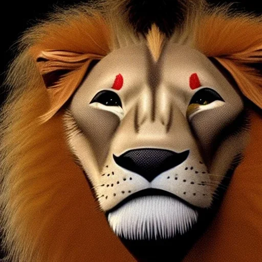 Lion King animation Chaka male lion speedpoint triangular face broad angler nose tip