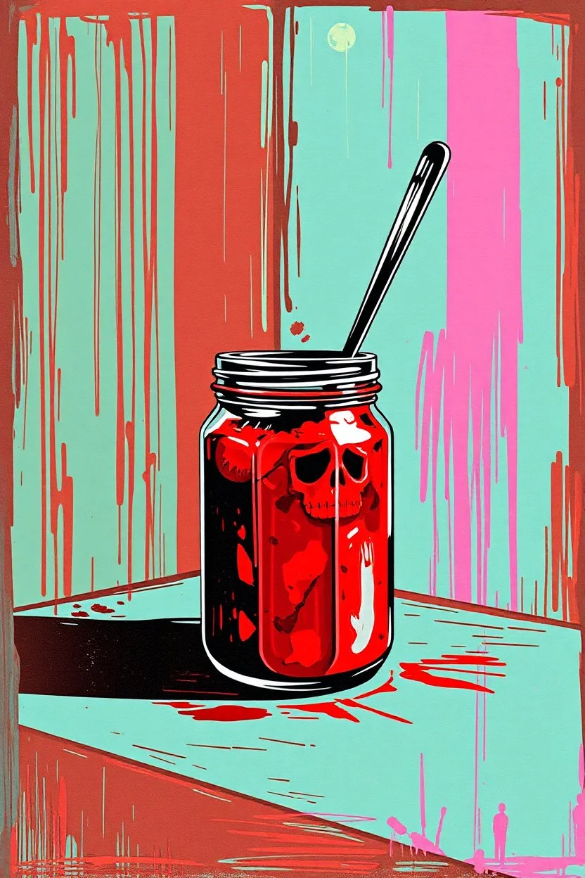 jam in the style of warhol