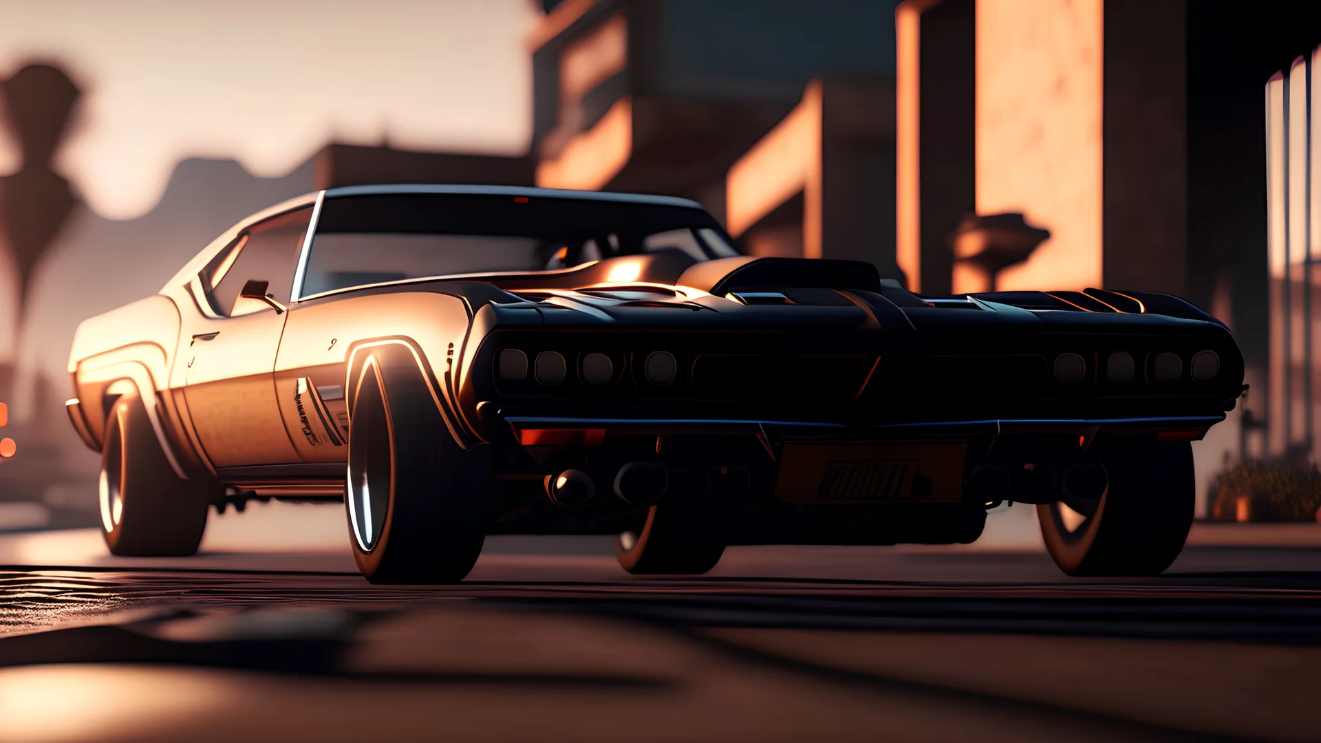 car from GTA V, High Quality, 8K, Cinematic Lighting, Stunning background, high detail, realistic, incredible 16k resolution produced in Unreal Engine 5 and Octane Render for background