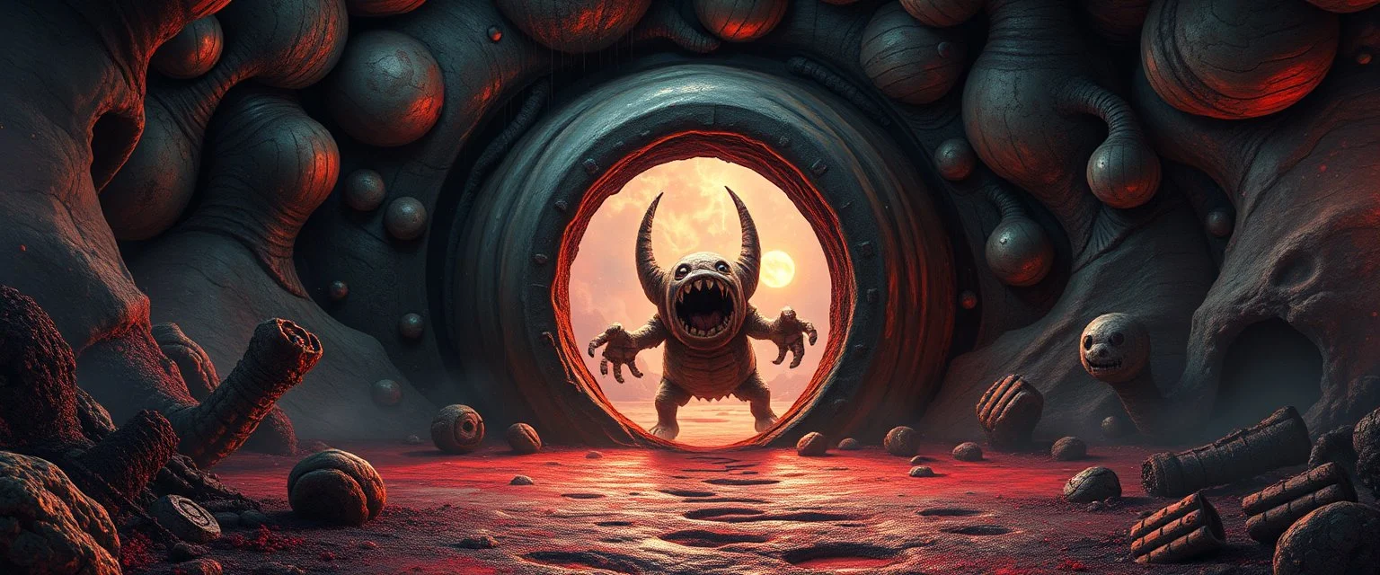 enter the strangest bubble doorway to weird dimension and its messed up creatures