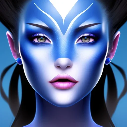 Blue Wearing make up avatar in pandora