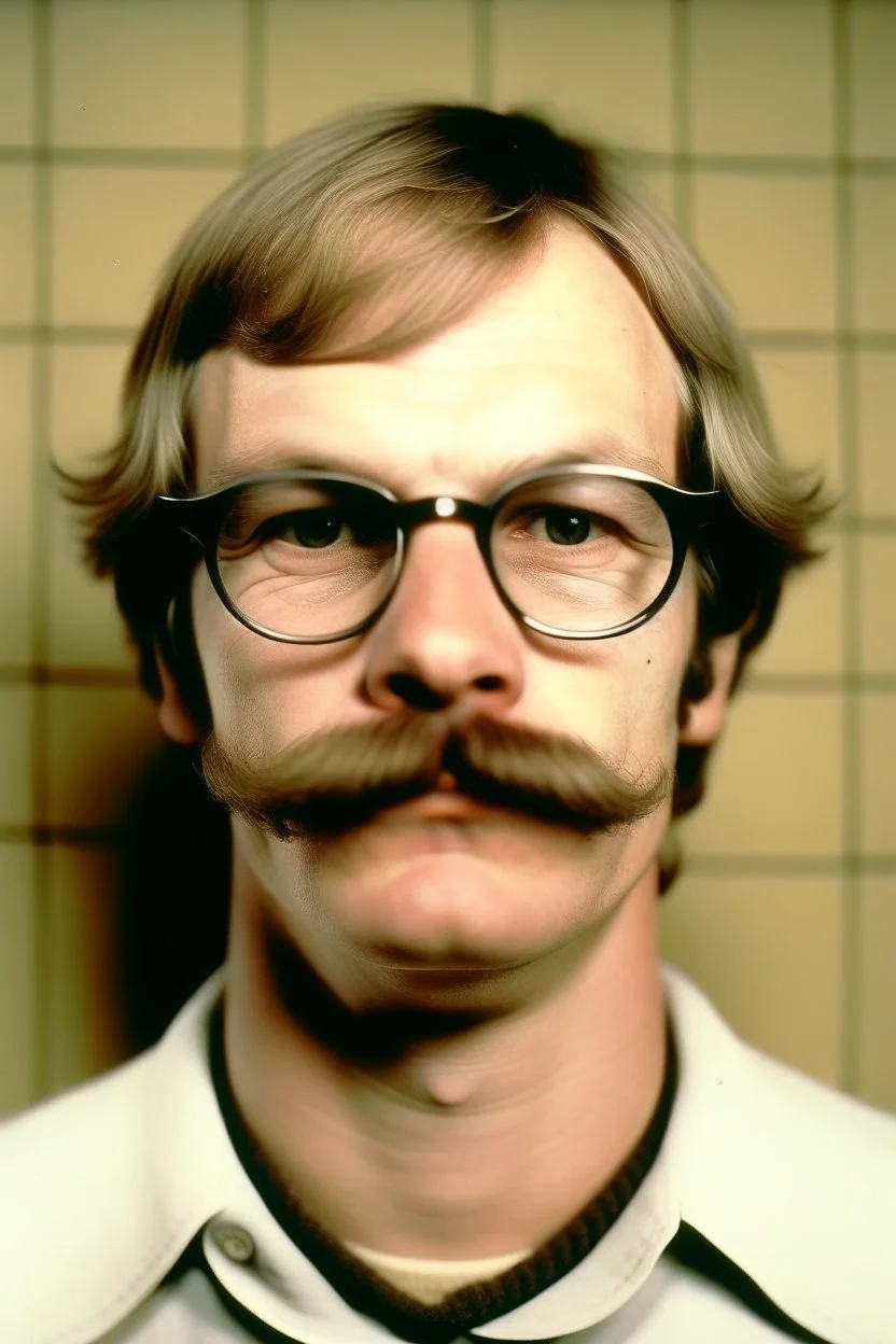 30 years dahmer unhappy mugshot with mustache