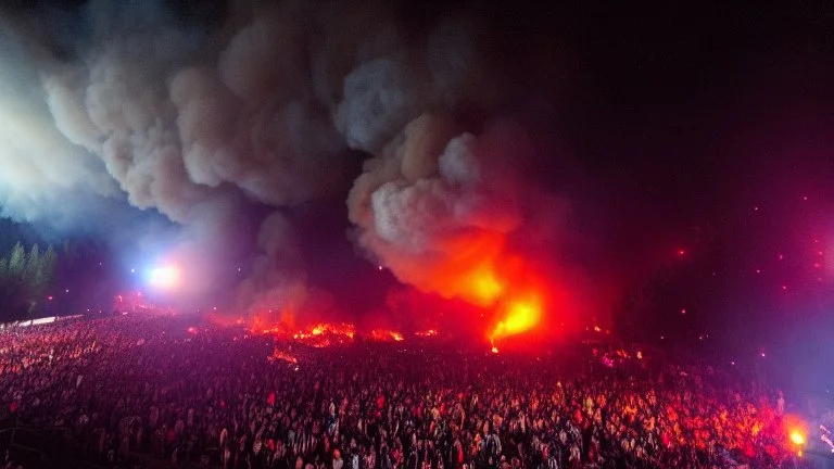 arcade fire concert, wildfires, quebec, festival