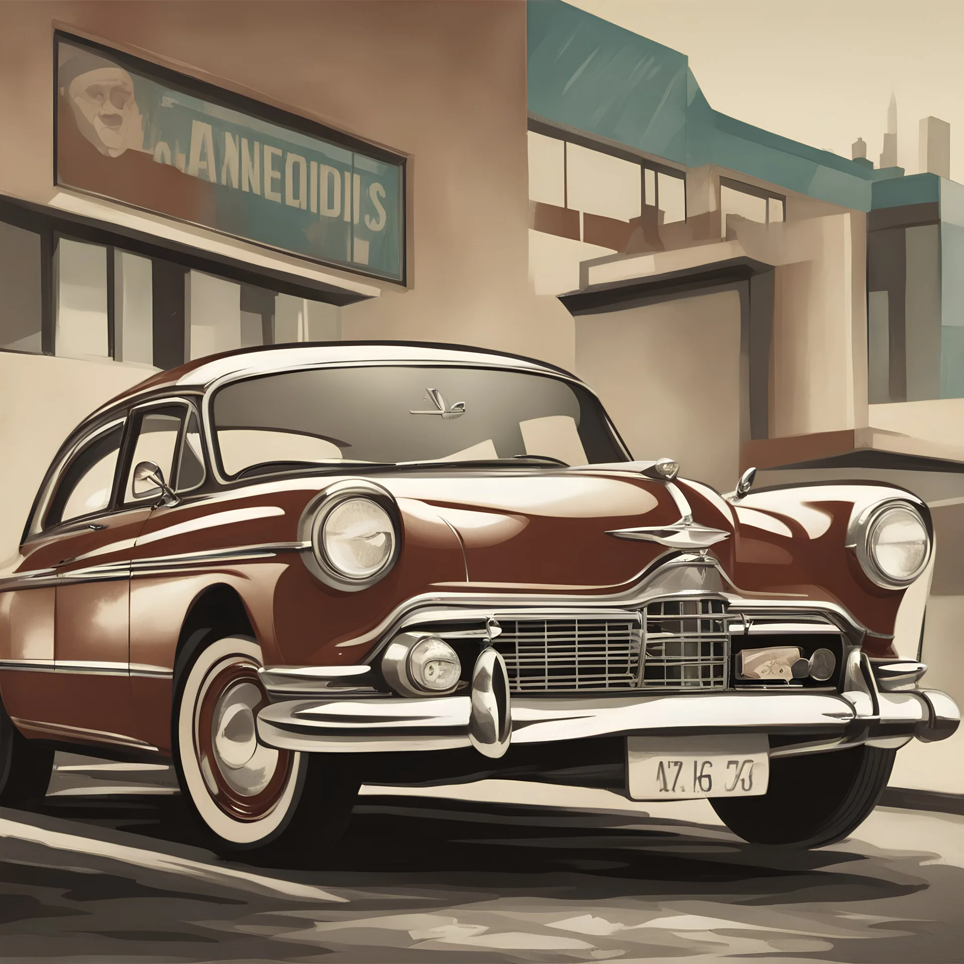 retro car poster