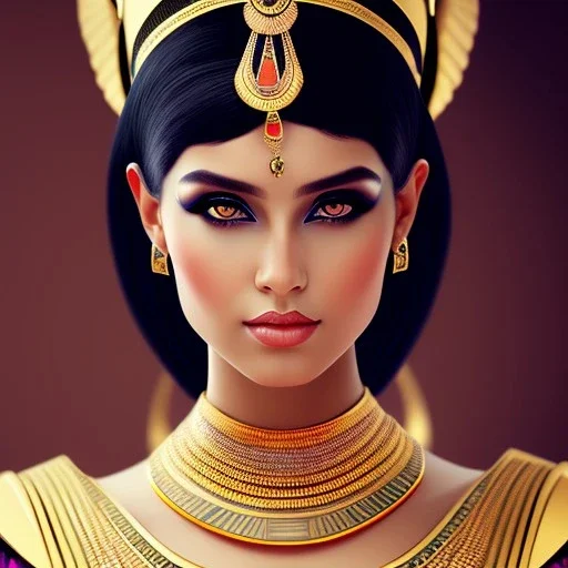 Portrait of Cleopatra princess: : ILYA REPIN :: : Egyptian makeup :: : lithograph, ink drawing :: : trending on artstation, insane details ::