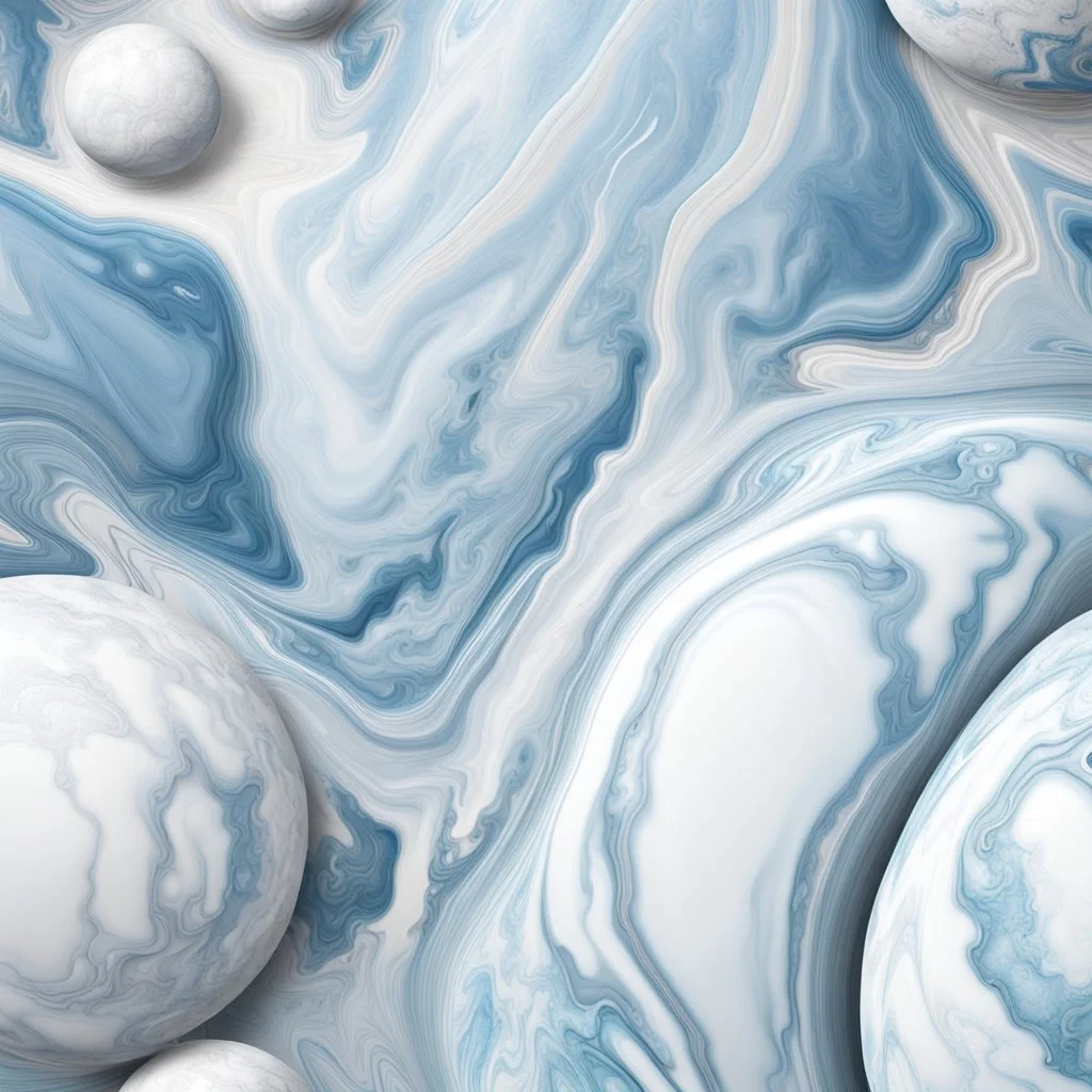 Hyper Realistic White & Sky-Blue Marble Texture