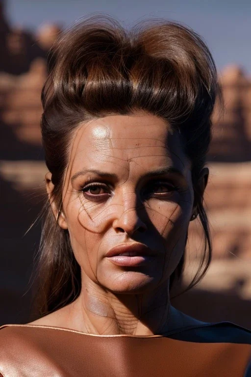 Portrait, young Raquel Welch, clean face, natural busty, prehistory leather cloth, desert, Ultra realistic, prehistory style, wide angle view, soft color, highly detailed, unreal engine 5, ray tracing, RTX, lumen lighting, ultra detail, volumetric lighting, 3d, finely drawn, high definition.