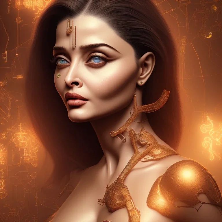 Aishwarya rai ,Cartographic, Circuitry, Closeup-View, 16k, Lumen Global Illumination, Diffraction Grading