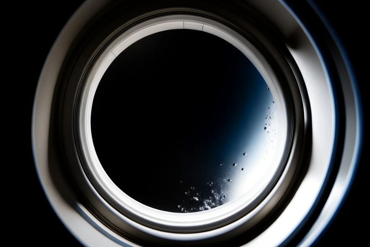 white,background,looking,through,a 3-d, hole,or,window,,a,seeing into,outerspace