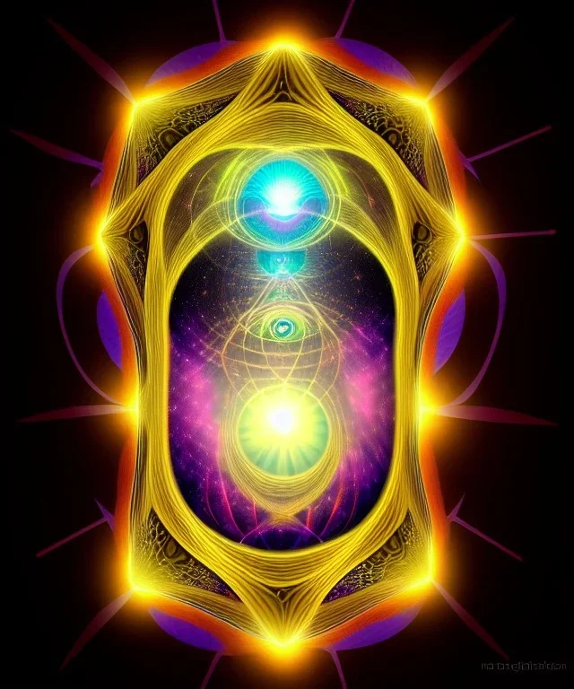 meditation, third eye, universe, fourth dimension, fractal, realistic, 8k, high quality, extreme detail, symmetrical, chakra, human