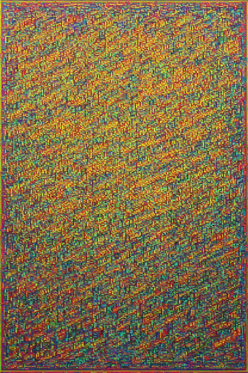 beliefs form the border of the world you live in; a juxtaposition of a Post-Impressionistic background and a foreground of dynamic cubism