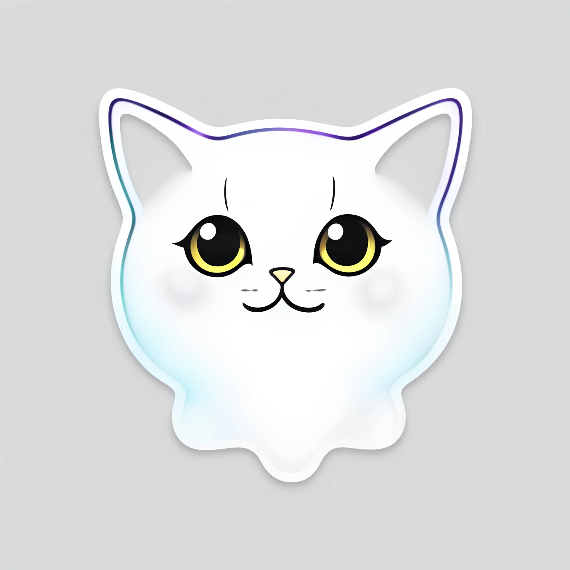 Snapchat Logo but instead of a ghost its a cat