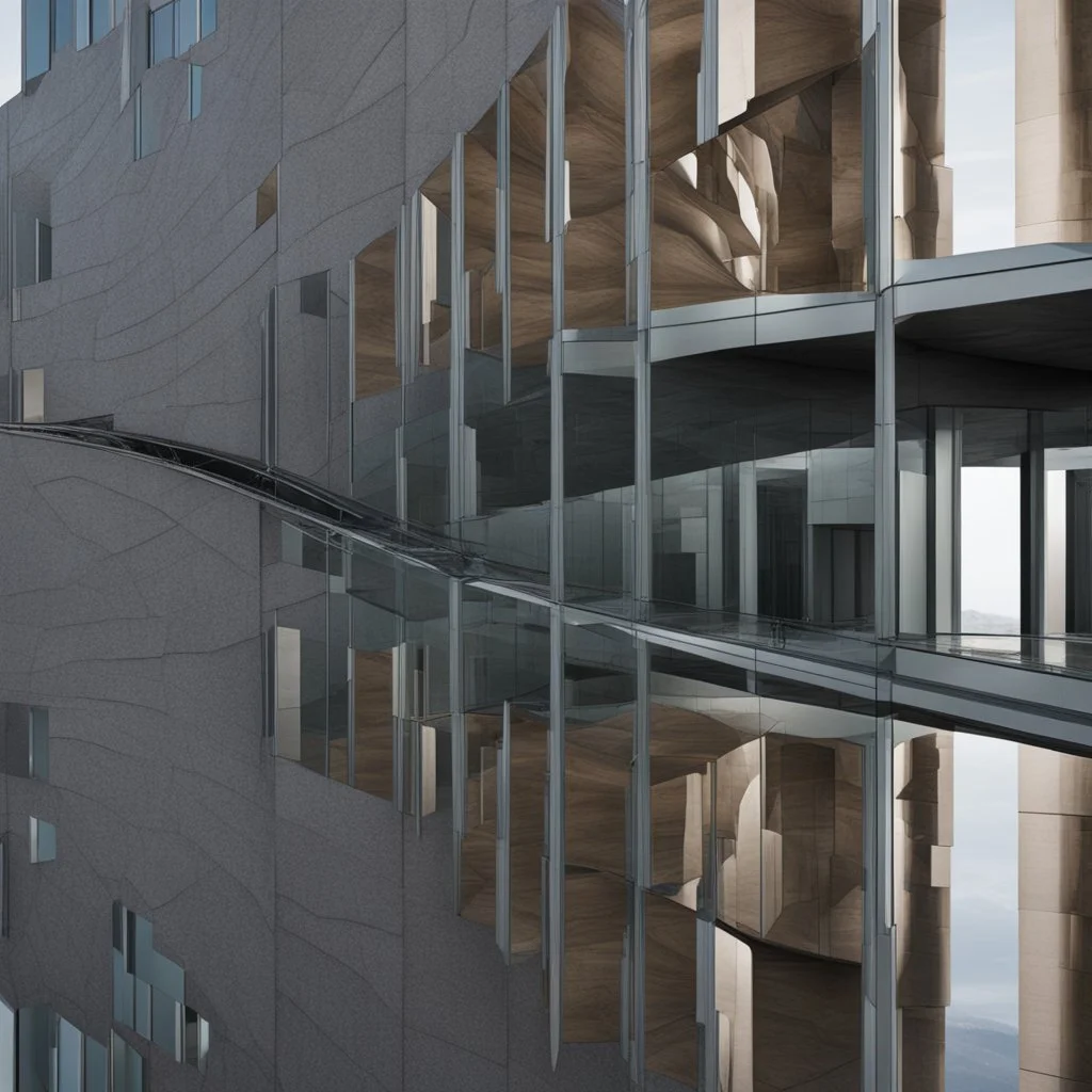 The museum's exterior facade is made of modern mirrors