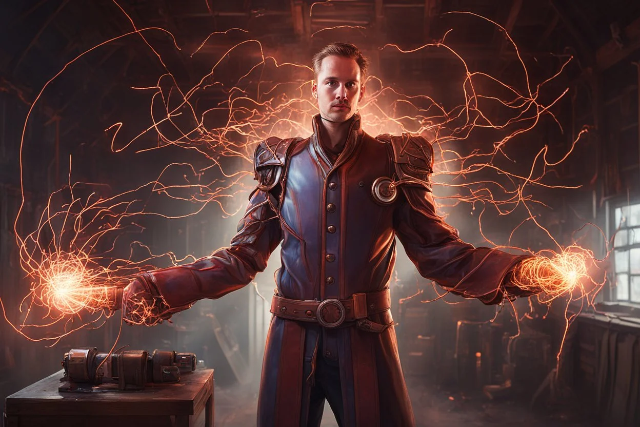 an artificer who uses Tesla coils