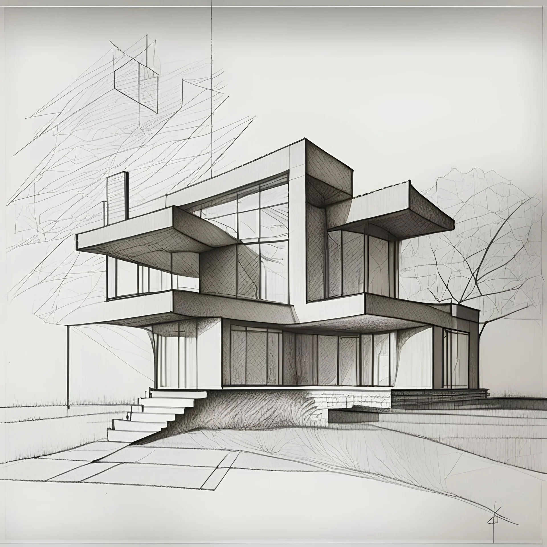 Line art Home Architecture Drawing House, Home, angle, building png | PNGEgg