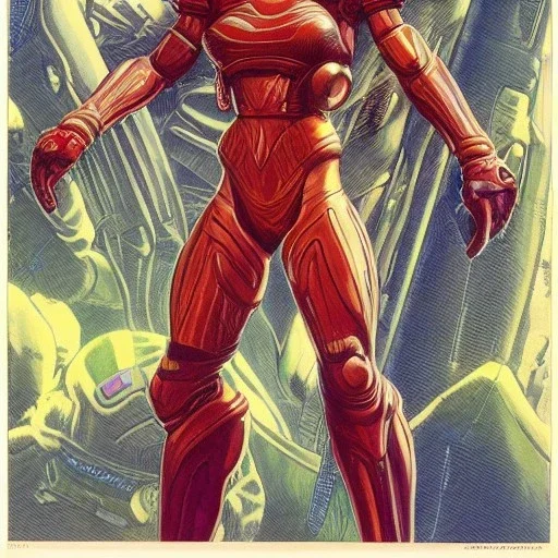 [Samus Aran] in power suit by Barry Windsor-Smith