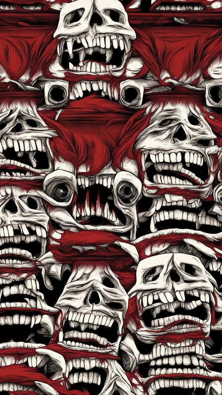 brutal attack on titan red colos pattern for snowboard