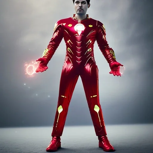 Cosmic super hero, Red costume,8k HD image,