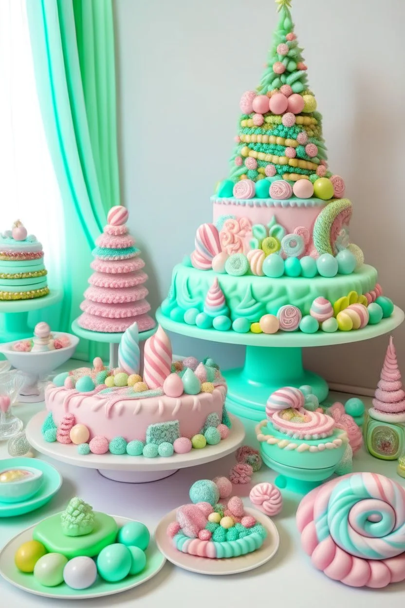 Candyland Christmas in pastel