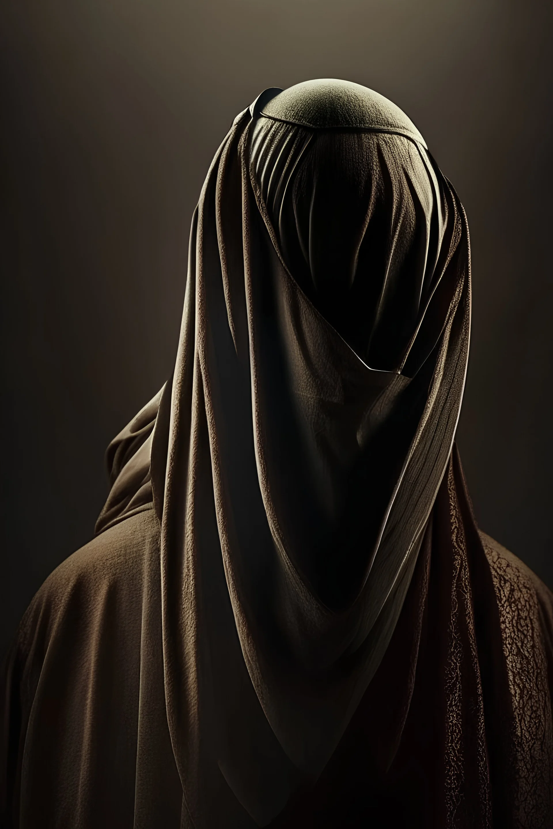 A man in the form of an imam does not show his face
