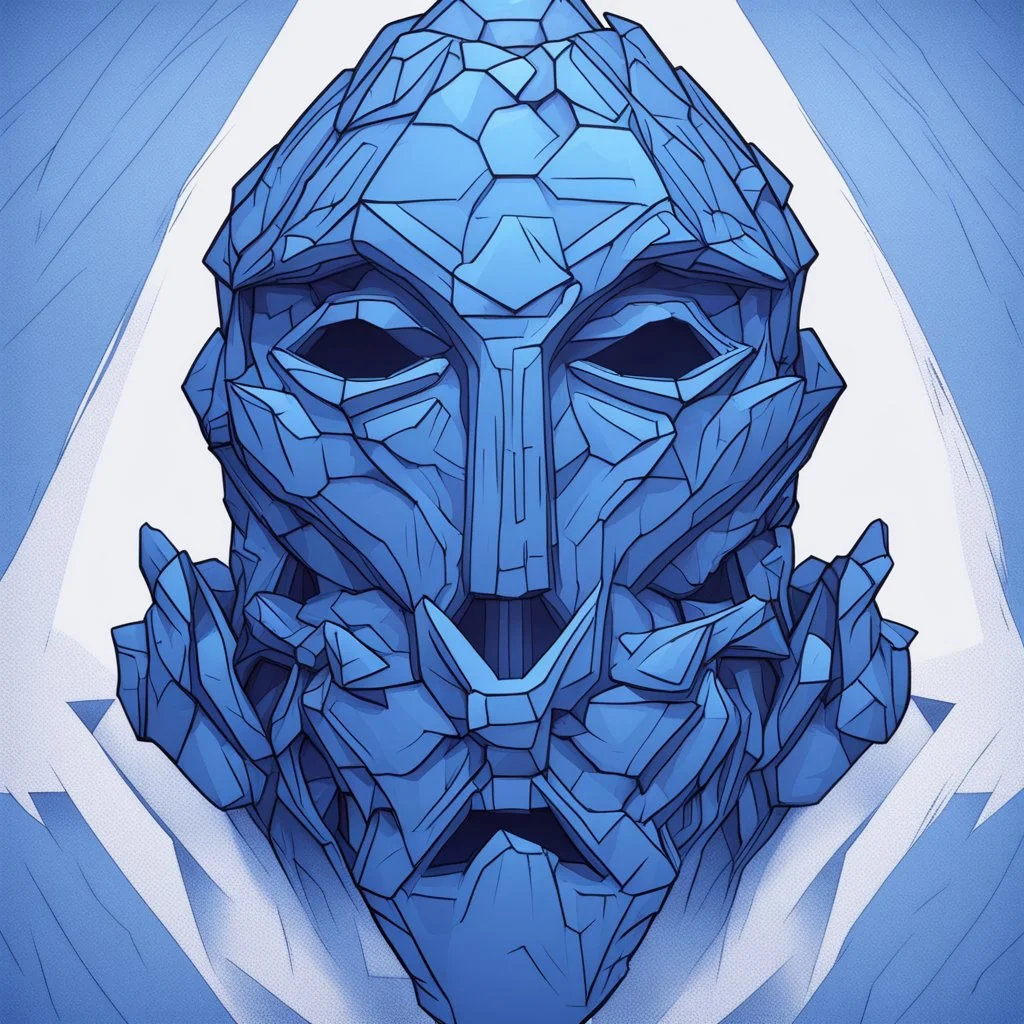 blue asteroid stylized