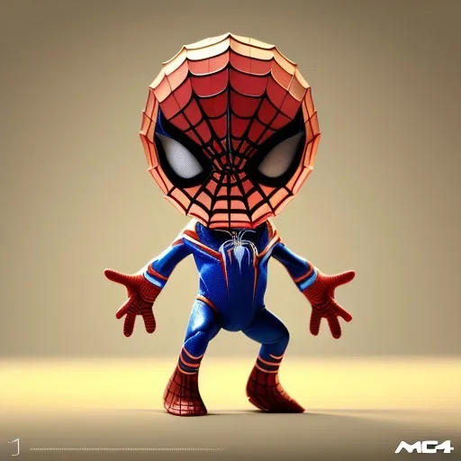 tiny cute {spiderman} toy, standing character, soft smooth lighting, soft pastel colors, skottie young, 3d blender render, polycount, modular constructivism, pop surrealism, physically based rendering, square image